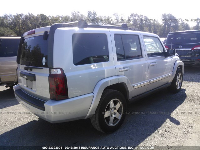 1J4RH4GK7AC162183 - 2010 JEEP COMMANDER SPORT SILVER photo 4