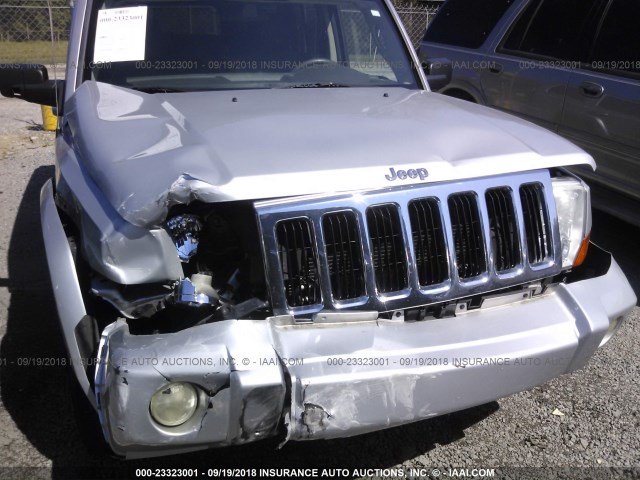 1J4RH4GK7AC162183 - 2010 JEEP COMMANDER SPORT SILVER photo 6