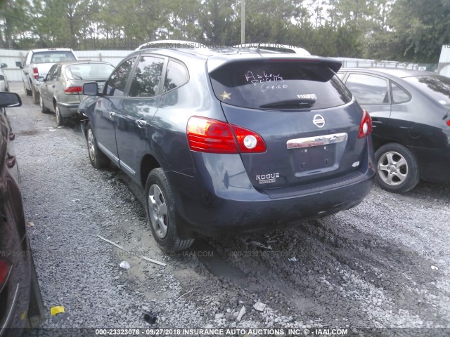 JN8AS5MT3EW611603 - 2014 NISSAN ROGUE SELECT S BLUE photo 3