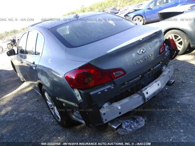 JN1CV6AP5BM506046 - 2011 INFINITI G37 SPORT GRAY photo 3