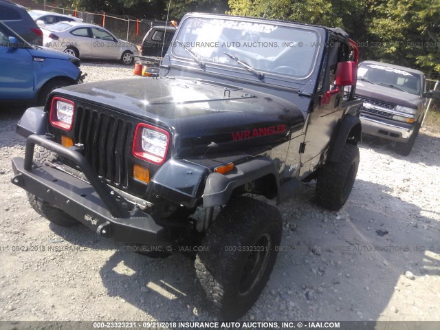 2J4FY19PXMJ143339 - 1991 JEEP WRANGLER / YJ S BLACK photo 2