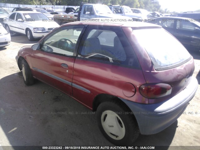 2C1MR2266S6770960 - 1995 GEO METRO LSI RED photo 3