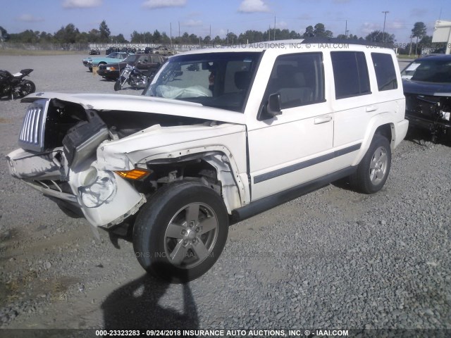 1J8HH48K58C114894 - 2008 JEEP COMMANDER SPORT WHITE photo 2