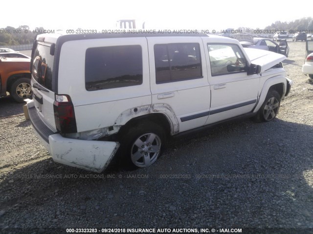 1J8HH48K58C114894 - 2008 JEEP COMMANDER SPORT თეთრი ფოტო 4