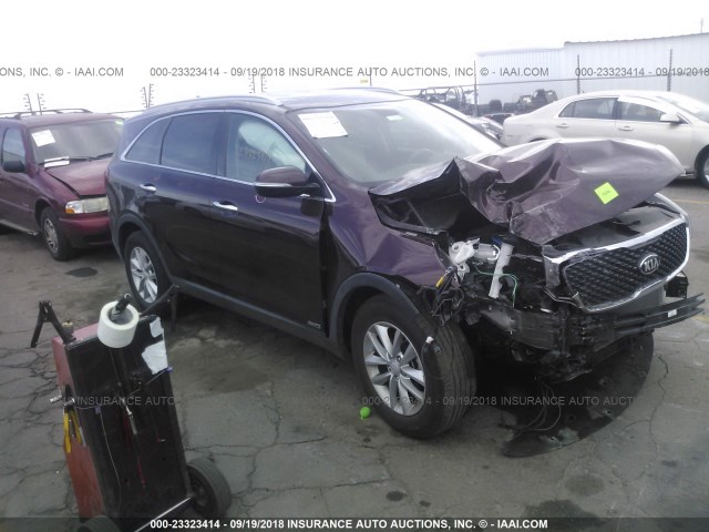 5XYPGDA38HG274224 - 2017 KIA SORENTO LX/L MAROON photo 1