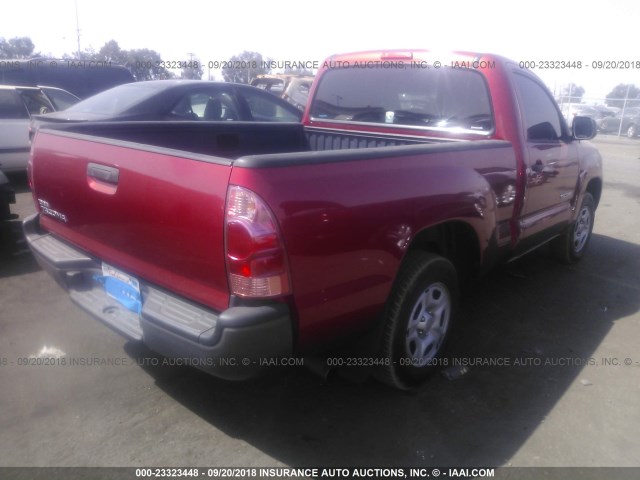 5TENX22N47Z397891 - 2007 TOYOTA TACOMA RED photo 4