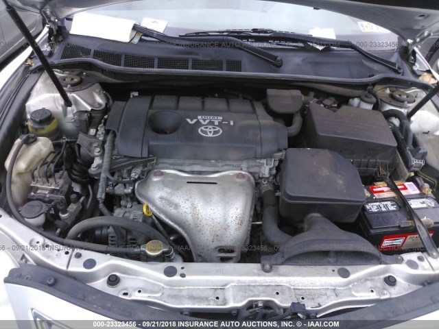 4T1BF3EK9AU069262 - 2010 TOYOTA CAMRY SE/LE/XLE SILVER photo 10