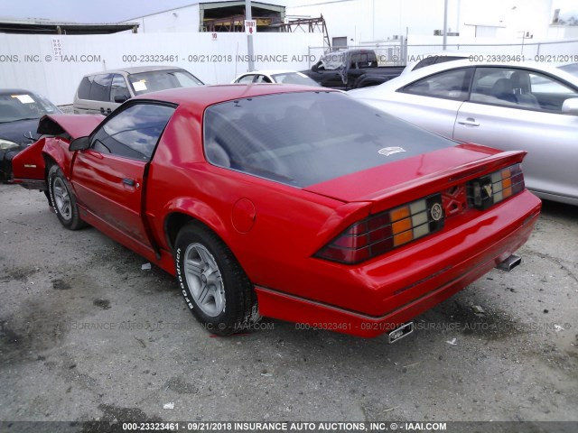 1G1FP23F0LL109605 - 1990 CHEVROLET CAMARO IROC-Z RED photo 3