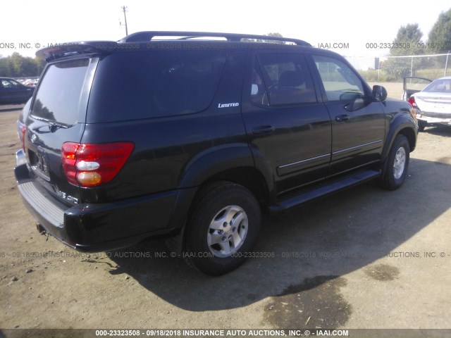 5TDBT48A82S118642 - 2002 TOYOTA SEQUOIA LIMITED BLACK photo 4