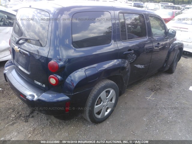 3GNCA13B39S625566 - 2009 CHEVROLET HHR LS BLUE photo 4