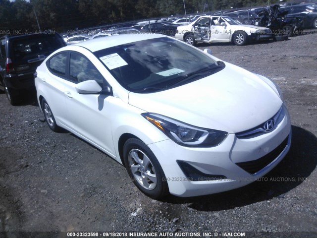 5NPDH4AE4EH489864 - 2014 HYUNDAI ELANTRA SE/SPORT/LIMITED WHITE photo 1