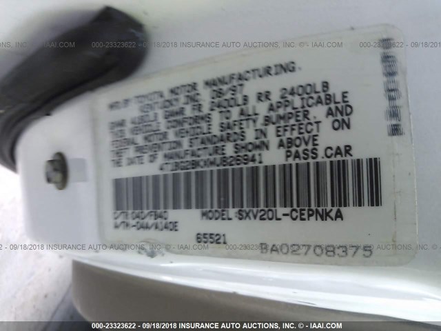 4T1BG28KXWU826941 - 1998 TOYOTA CAMRY CE/LE/XLE 白色 照片 9