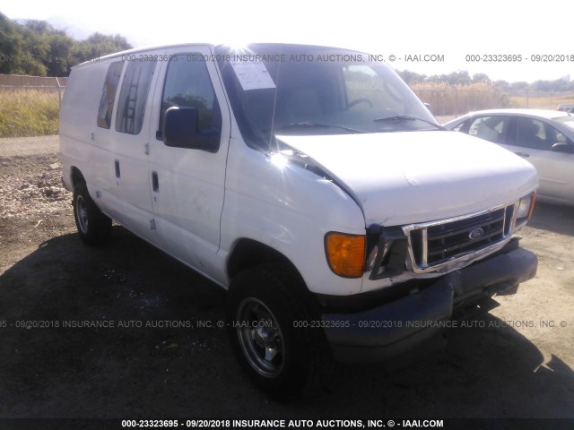 1FTSE34L16HB22246 - 2006 FORD ECONOLINE E350 SUPER DUTY VAN WHITE photo 1