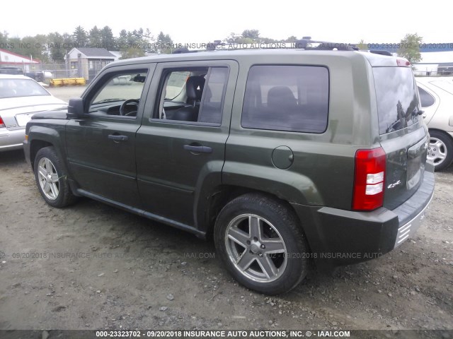 1J8FF48W97D377754 - 2007 JEEP PATRIOT LIMITED GREEN photo 3