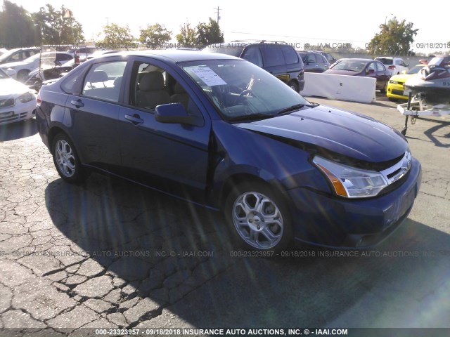 1FAHP36N09W212884 - 2009 FORD FOCUS SES BLUE photo 1