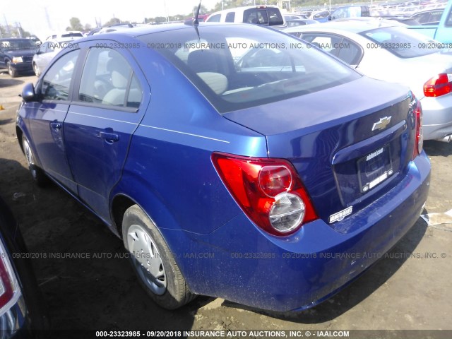 1G1JA5SH0E4148692 - 2014 CHEVROLET SONIC LS BLUE photo 3