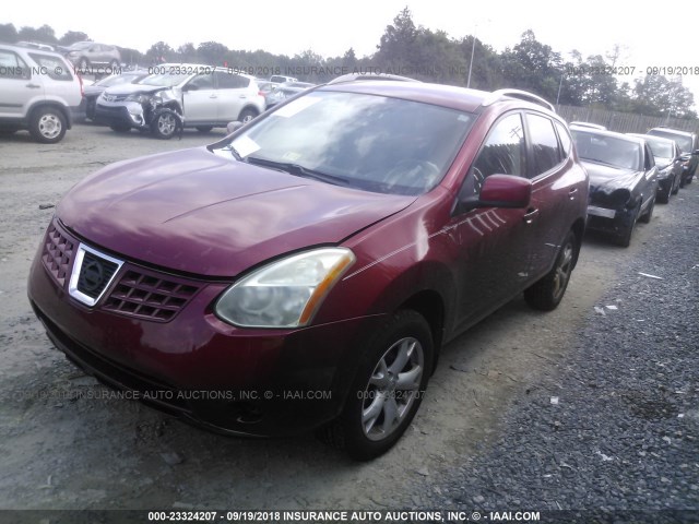 JN8AS58V68W112603 - 2008 NISSAN ROGUE S/SL RED photo 2