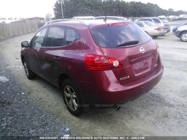 JN8AS58V68W112603 - 2008 NISSAN ROGUE S/SL RED photo 3