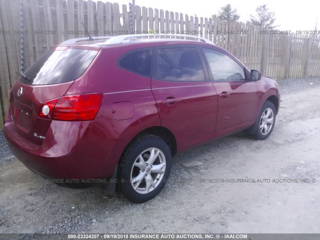 JN8AS58V68W112603 - 2008 NISSAN ROGUE S/SL RED photo 4