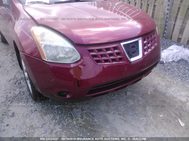 JN8AS58V68W112603 - 2008 NISSAN ROGUE S/SL RED photo 6