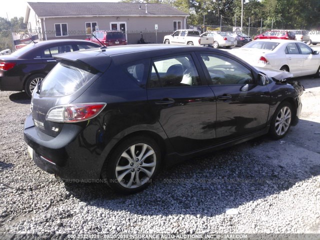 JM1BL1H63A1325476 - 2010 MAZDA 3 S BLACK photo 4