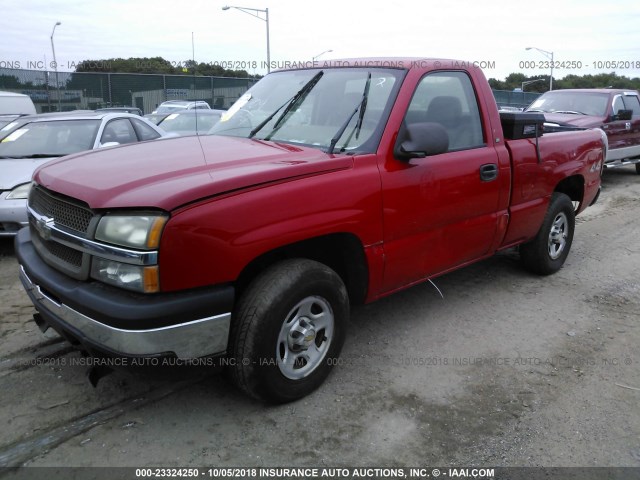 1GCEK14T64Z151081 - 2004 CHEVROLET SILVERADO K1500 RED photo 2