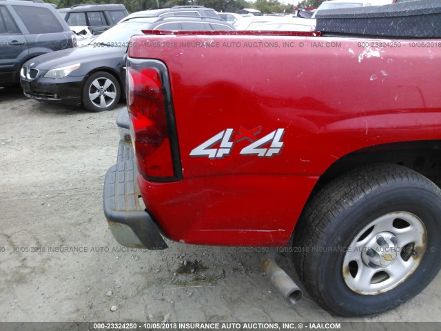 1GCEK14T64Z151081 - 2004 CHEVROLET SILVERADO K1500 RED photo 6