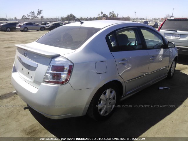 3N1AB6AP2CL774368 - 2012 NISSAN SENTRA 2.0/2.0S/SR/2.0SL GRAY photo 4