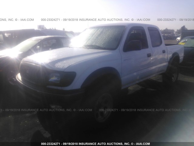 5TEGN92N23Z211654 - 2003 TOYOTA TACOMA DOUBLE CAB PRERUNNER WHITE photo 2