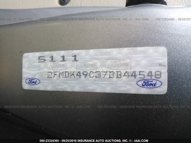 2FMDK49C37BB44548 - 2007 FORD EDGE SEL PLUS GRAY photo 9