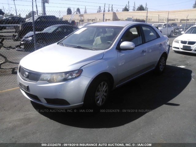 KNAFT4A28A5238110 - 2010 KIA FORTE LX SILVER photo 2