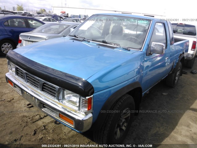 1N6SD16Y7TC383130 - 1996 NISSAN TRUCK KING CAB SE/KING CAB XE TURQUOISE photo 2