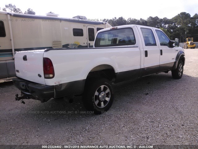 1FTSW31P96EC39921 - 2006 FORD F350 SRW SUPER DUTY WHITE photo 4