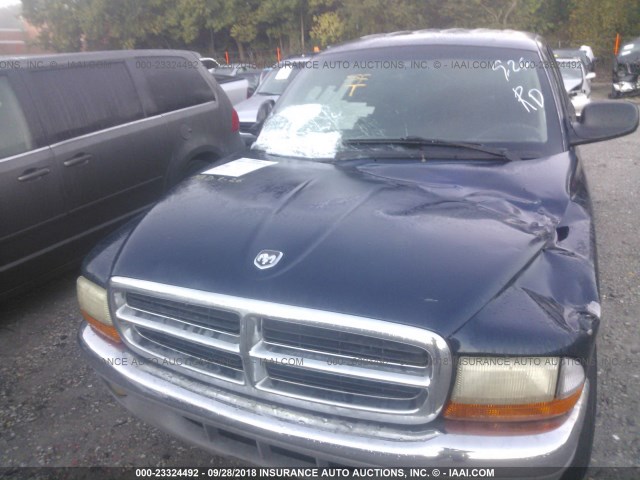 1B7HL2AN21S242097 - 2001 DODGE DAKOTA QUAD BLUE photo 6