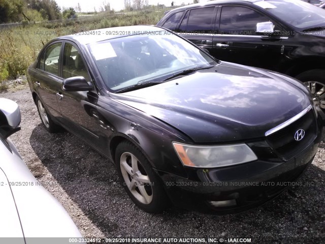 5NPEU46FX6H024640 - 2006 HYUNDAI SONATA GLS/LX BLACK photo 1