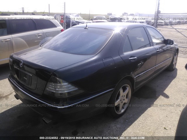 WDBNG76J23A367599 - 2003 MERCEDES-BENZ S 600 BLACK photo 4