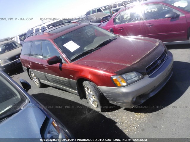 4S3BH896237645025 - 2003 SUBARU LEGACY OUTBACK H6 3.0 VDC MAROON photo 1