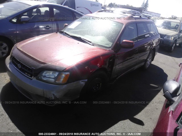 4S3BH896237645025 - 2003 SUBARU LEGACY OUTBACK H6 3.0 VDC MAROON photo 6