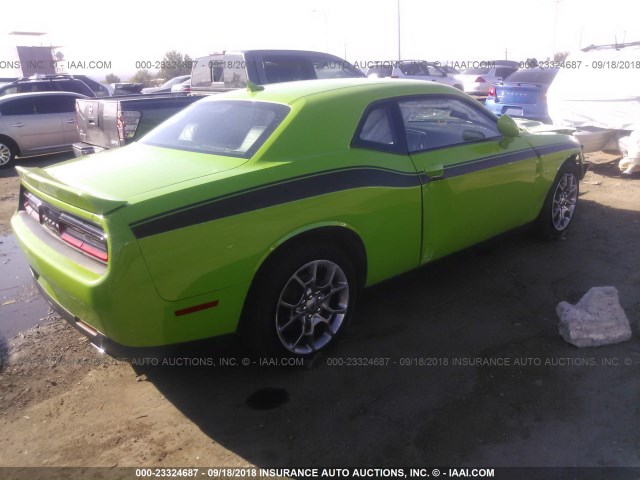 2C3CDZGG3HH555688 - 2017 DODGE CHALLENGER GT GREEN photo 4