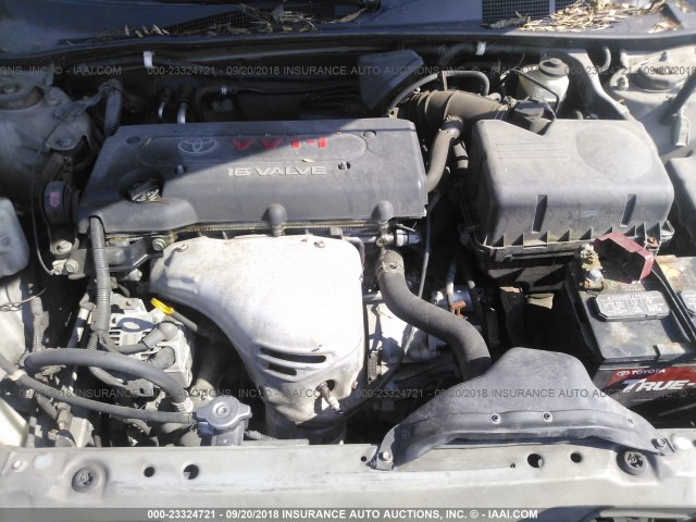 4T1BE32KX2U591603 - 2002 TOYOTA CAMRY LE/XLE/SE SILVER photo 10