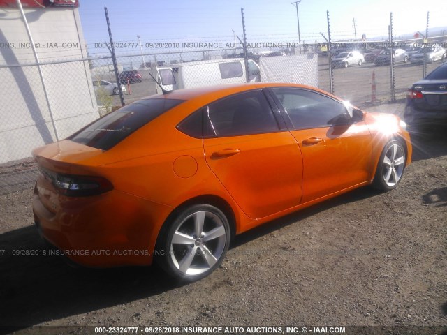 1C3CDFCB4DD341874 - 2013 DODGE DART LIMITED/R/T ORANGE photo 4