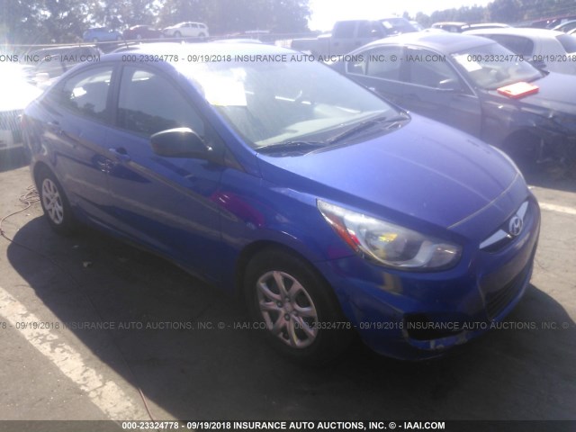 KMHCT4AEXCU257777 - 2012 HYUNDAI ACCENT GLS/GS BLUE photo 1