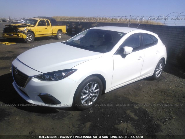 JM1BM1L75E1202443 - 2014 MAZDA 3 TOURING WHITE photo 2