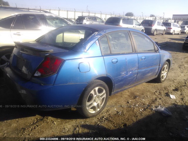 1G8AZ52F14Z198124 - 2004 SATURN ION LEVEL 2 蓝色 照片 4