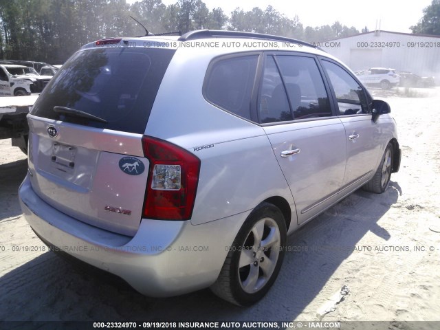 KNAFG526587168608 - 2008 KIA RONDO LX/EX SILVER photo 4