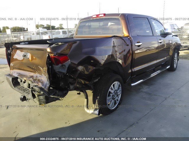 5TFAW5F11EX340532 - 2014 TOYOTA TUNDRA CREWMAX PLATINUM Braun Foto 4