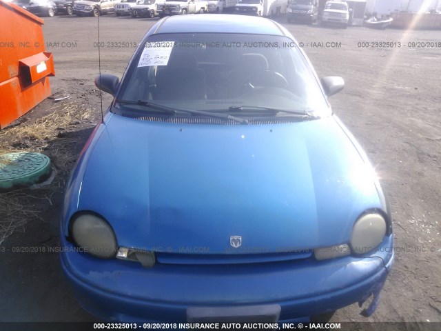 3B3ES47C7XT523179 - 1999 DODGE NEON HIGHLINE BLUE photo 6