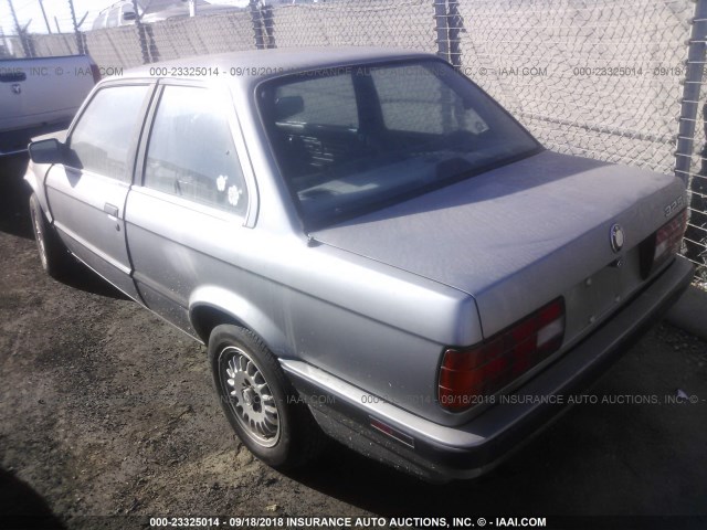 WBAAA230XKAE71420 - 1989 BMW 325 I AUTOMATIC/IS AUTOMATIC SILVER photo 3