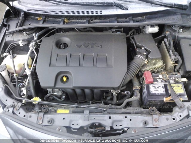 2T1BU4EEXBC720617 - 2011 TOYOTA COROLLA S/LE GRAY photo 10
