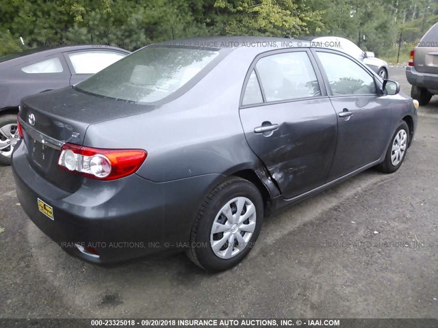 2T1BU4EEXBC720617 - 2011 TOYOTA COROLLA S/LE GRAY photo 4